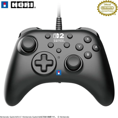 HORI Switch 2 有線控制器 - TURBO (黑色)